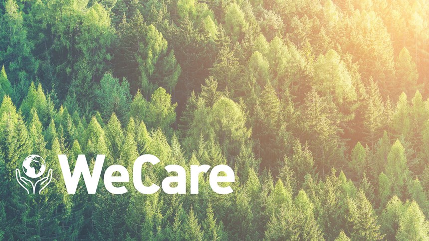 Nature and WeCare logotype in the forefront