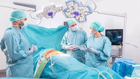 champs opératoires de cœlioscopie utilisés sur le patient
